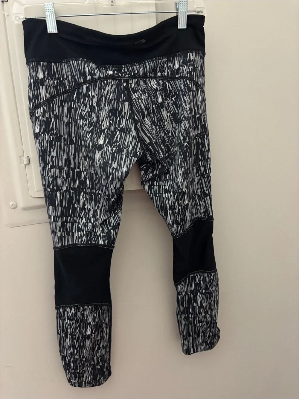 Nike Black & White Graphic Training Leggings medium cropped